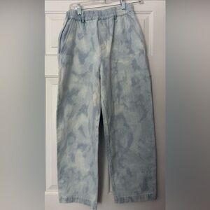 Tie-Dye Blue and White Pants